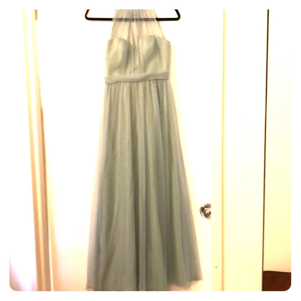 Amsale Sage Chiffon Gown. Sz 4